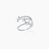 Three Flowers Diamond Ring