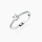 Solitaire Verlobungsring Emeraldschliff