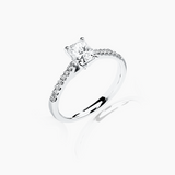 Solitaire Verlobungsring Radiantschliff