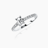 Solitaire Verlobungsring Emeraldschliff
