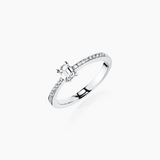 Solitaire Verlobungsring Emeraldschliff