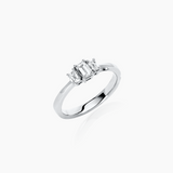 Triple Love Verlobungsring Emeraldschliff