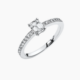 Solitaire Verlobungsring Emeraldschliff