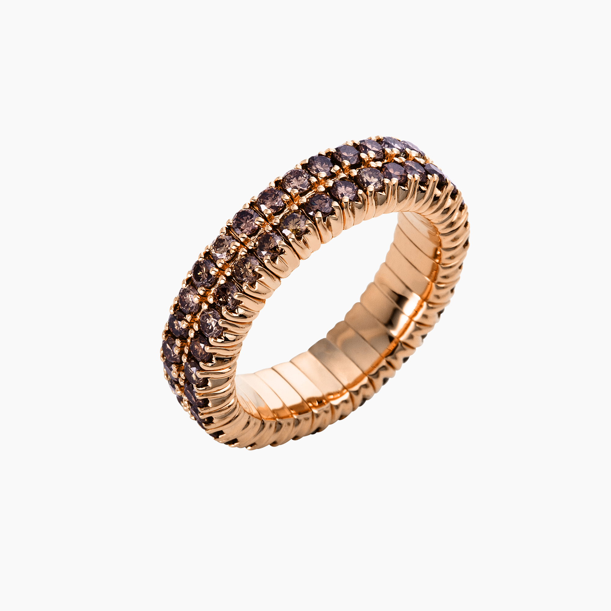 Double Flex-Ring braune Diamanten