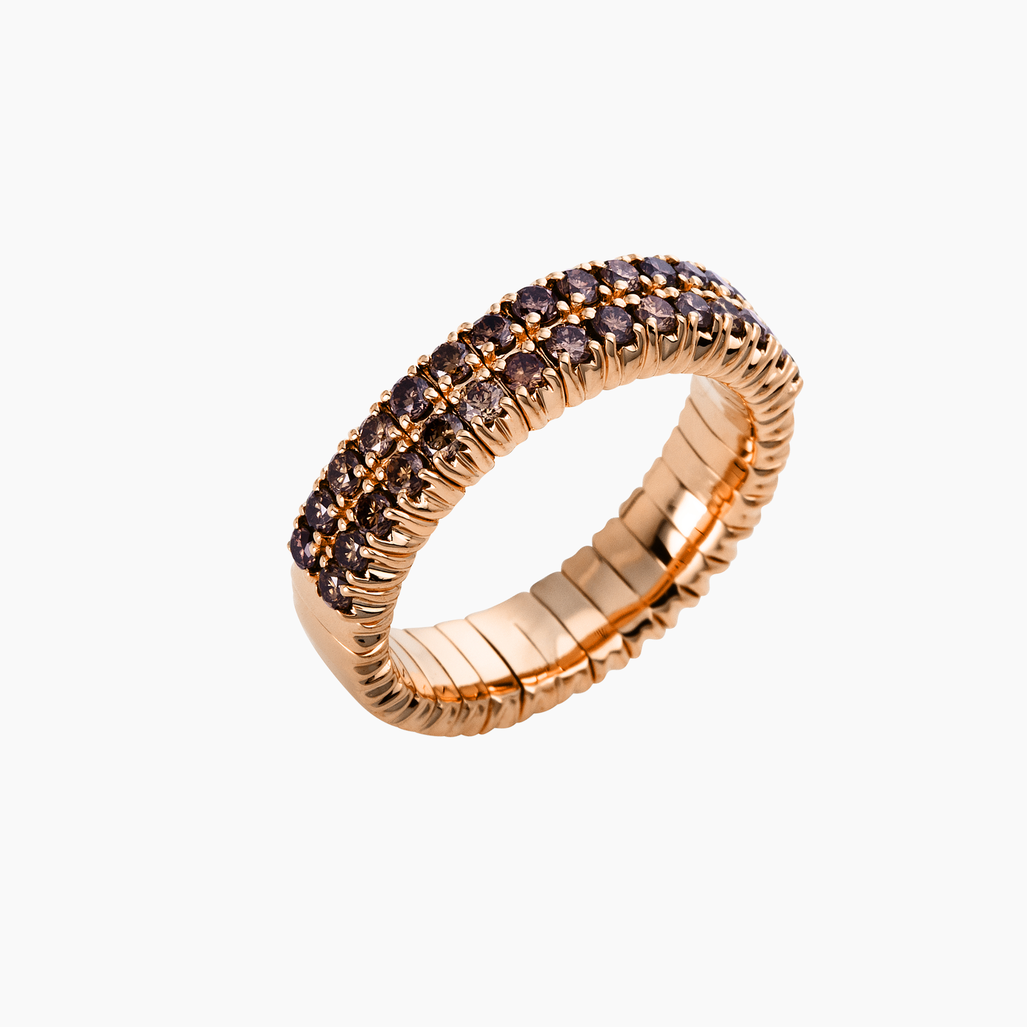 Double Flex-Ring braune Diamanten
