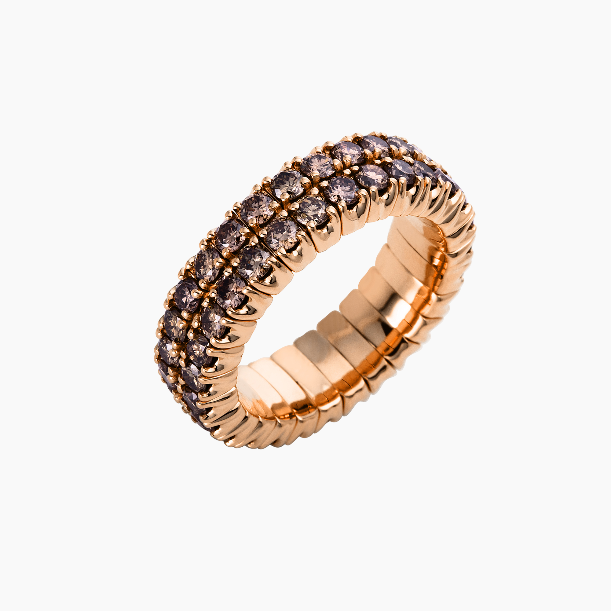 Double Flex-Ring braune Diamanten